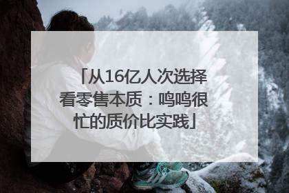 从16亿人次选择看零售本质：鸣鸣很忙的质价比实践
