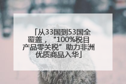 从33国到53国全覆盖，“100%税目产品零关税”助力非洲优质商品入华