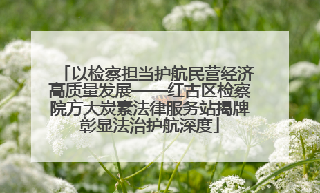 以检察担当护航民营经济高质量发展——红古区检察院方大炭素法律服务站揭牌彰显法治护航深度