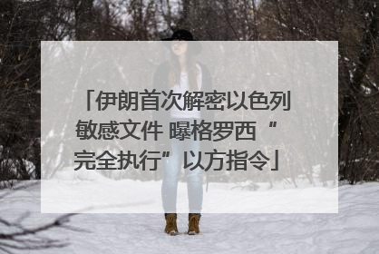 伊朗首次解密以色列敏感文件 曝格罗西“完全执行”以方指令