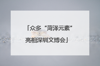 众多“菏泽元素”亮相深圳文博会