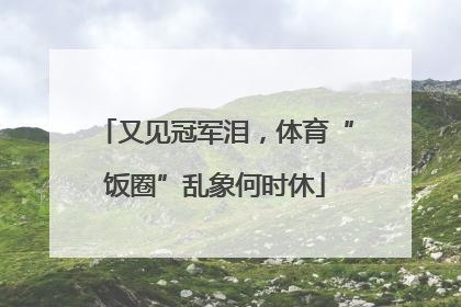 又见冠军泪，体育“饭圈”乱象何时休