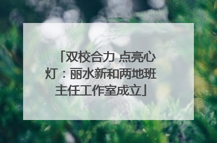 双校合力 点亮心灯：丽水新和两地班主任工作室成立
