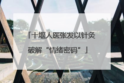 十堰人医张发以针灸破解“情绪密码”