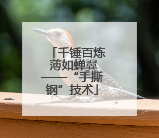 千锤百炼 薄如蝉翼——“手撕钢”技术