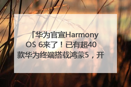 华为官宣HarmonyOS 6来了！已有超40款华为终端搭载鸿蒙5，开发者突破800万