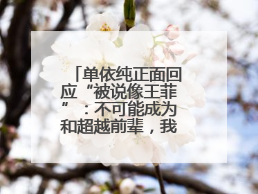 单依纯正面回应“被说像王菲”：不可能成为和超越前辈，我想致敬他们