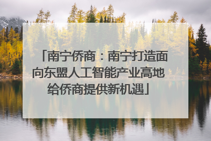 南宁侨商：南宁打造面向东盟人工智能产业高地给侨商提供新机遇