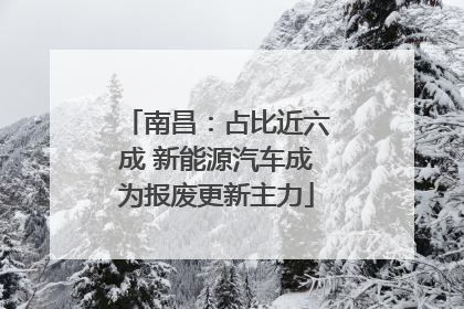 南昌：占比近六成 新能源汽车成为报废更新主力