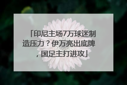 印尼主场7万球迷制造压力？伊万亮出底牌，国足主打进攻
