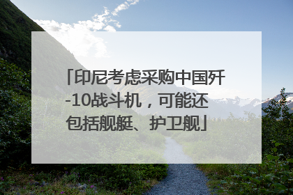 印尼考虑采购中国歼-10战斗机，可能还包括舰艇、护卫舰