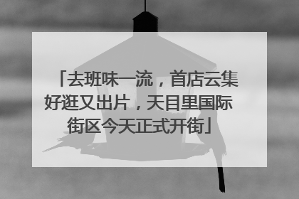 去班味一流，首店云集好逛又出片，天目里国际街区今天正式开街