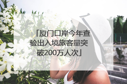 厦门口岸今年查验出入境旅客量突破200万人次