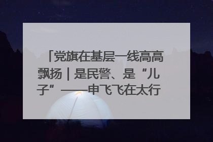 党旗在基层一线高高飘扬｜是民警、是“儿子”——申飞飞在太行山中的一线坚守