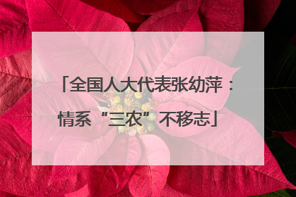 全国人大代表张幼萍：情系“三农”不移志