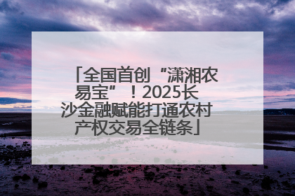 全国首创“潇湘农易宝”！2025长沙金融赋能打通农村产权交易全链条