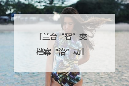 兰台“智”变 档案“治”动