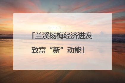 兰溪杨梅经济迸发致富“新”动能