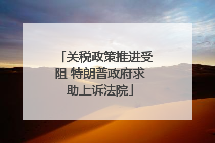 关税政策推进受阻 特朗普政府求助上诉法院