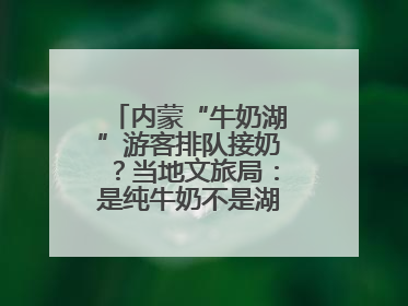 内蒙“牛奶湖”游客排队接奶？当地文旅局：是纯牛奶不是湖水，可放心喝