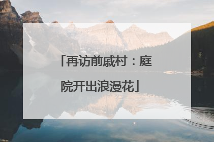 再访前戚村：庭院开出浪漫花