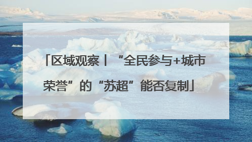 区域观察丨“全民参与+城市荣誉”的“苏超”能否复制