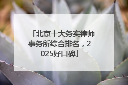 北京十大务实律师事务所综合排名，2025好口碑