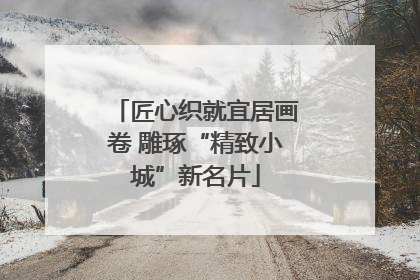 匠心织就宜居画卷 雕琢“精致小城”新名片