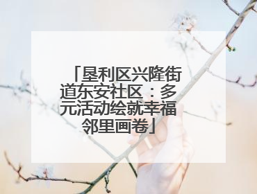 垦利区兴隆街道东安社区：多元活动绘就幸福邻里画卷
