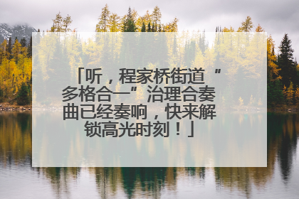 听，程家桥街道“多格合一”治理合奏曲已经奏响，快来解锁高光时刻！