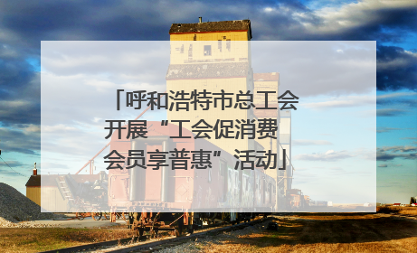 呼和浩特市总工会开展“工会促消费 会员享普惠”活动