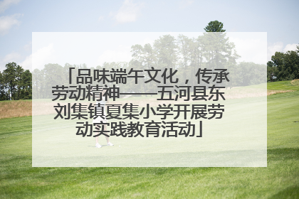 品味端午文化，传承劳动精神——五河县东刘集镇夏集小学开展劳动实践教育活动