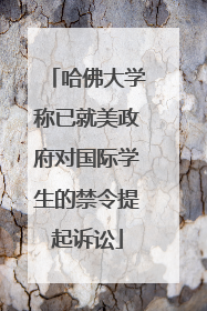 哈佛大学称已就美政府对国际学生的禁令提起诉讼