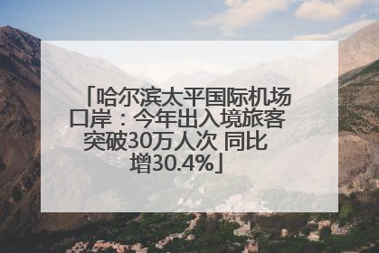 哈尔滨太平国际机场口岸：今年出入境旅客突破30万人次 同比增30.4%