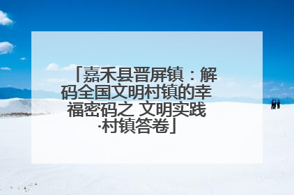 嘉禾县晋屏镇：解码全国文明村镇的幸福密码之 文明实践·村镇答卷