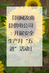 国网汝南县供电公司：开展安全生产月“五进”活动