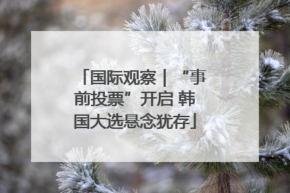 国际观察｜“事前投票”开启 韩国大选悬念犹存