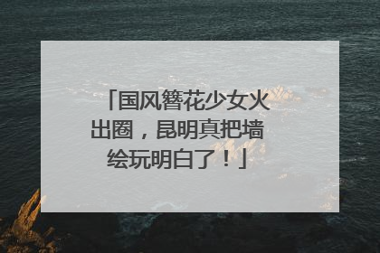国风簪花少女火出圈，昆明真把墙绘玩明白了！