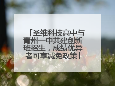 圣维科技高中与青州一中共建创新班招生，成绩优异者可享减免政策