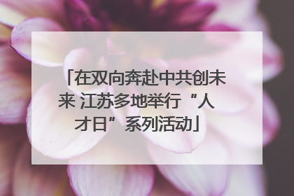 在双向奔赴中共创未来 江苏多地举行“人才日”系列活动