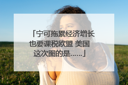 宁可拖累经济增长也要课税欧盟 美国这次图的是……