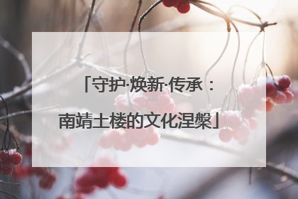 守护·焕新·传承：南靖土楼的文化涅槃