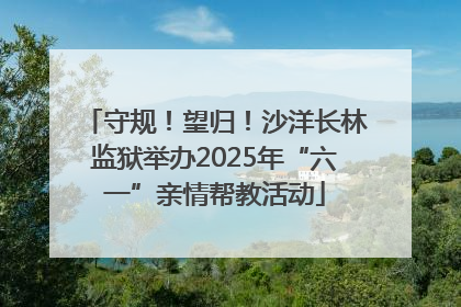 守规！望归！沙洋长林监狱举办2025年“六一”亲情帮教活动