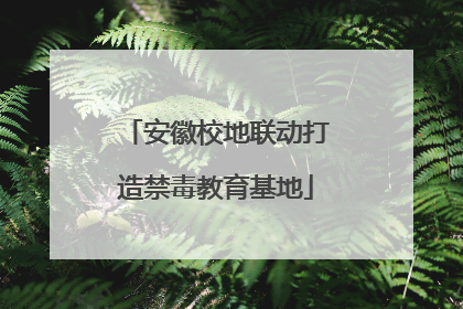 安徽校地联动打造禁毒教育基地