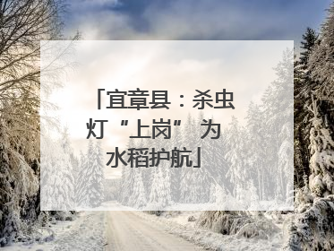 宜章县：杀虫灯“上岗” 为水稻护航