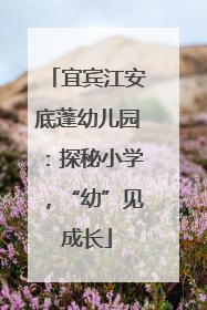 宜宾江安底蓬幼儿园：探秘小学，“幼”见成长