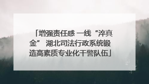 增强责任感 一线“淬真金” 湖北司法行政系统锻造高素质专业化干警队伍