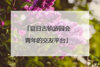 夏日古镇游园会 青年的交友平台