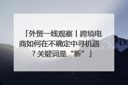 外贸一线观察丨跨境电商如何在不确定中寻机遇？关键词是“新”