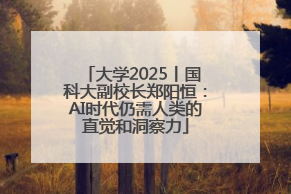 大学2025丨国科大副校长郑阳恒：AI时代仍需人类的直觉和洞察力